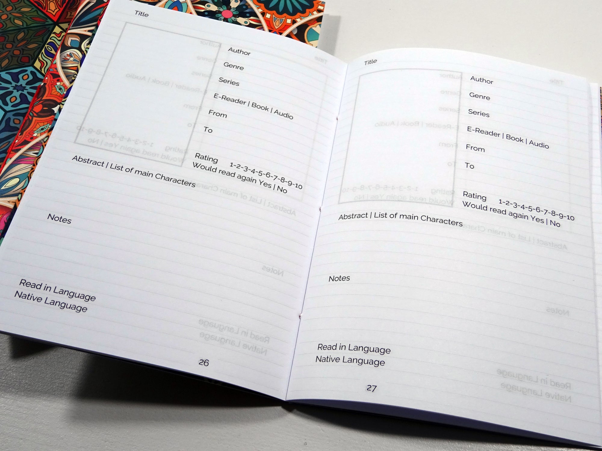 Book Tracker, Design, Falcon Travelers, Notebook insert, Lady Falcon, Travelers, Notebook, Traveler's, Journaling, Planner, writing, leather, cover