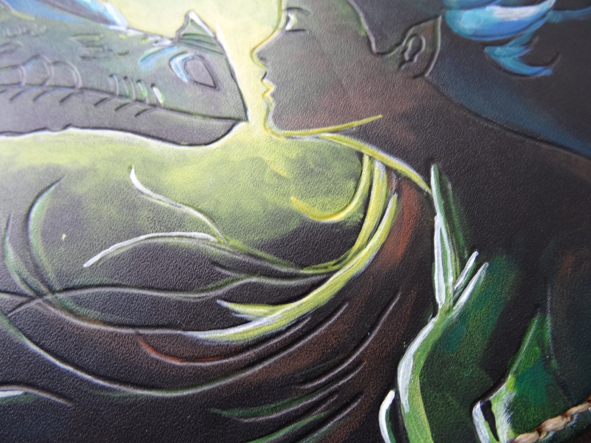 Custom Painted Design Add-On, Traveler's Notebook Add-on, Falcon Travelers, traveler's notebook, leren notitieboek, leer bewerken, leatherwork