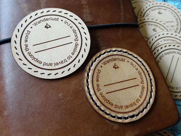 Leather ID Patch, Wanderlust - Falcon Travelers