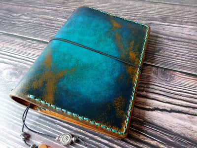 A6 Professional, Showcase #002, Traveler's Notebook, Falcon Travelers, traveler's notebook, leren notitieboek, leer bewerken, leatherwork