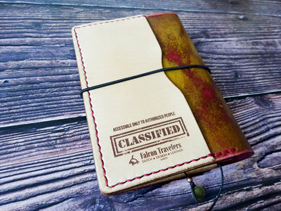 FN Professional, Showcase #057, Traveler's Notebook, Falcon Travelers, traveler's notebook, leren notitieboek, leer bewerken, leatherwork