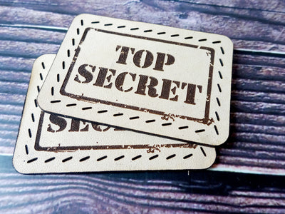 Leather Patch, Top Secret, Leather Accesories, Falcon Travelers, traveler's notebook, leren notitieboek, leer bewerken, leatherwork