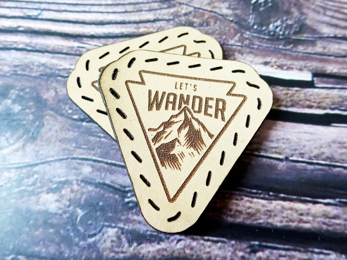 Leather Patch, Let's Wander, Leather Accesories, Falcon Travelers, traveler's notebook, leren notitieboek, leer bewerken, leatherwork