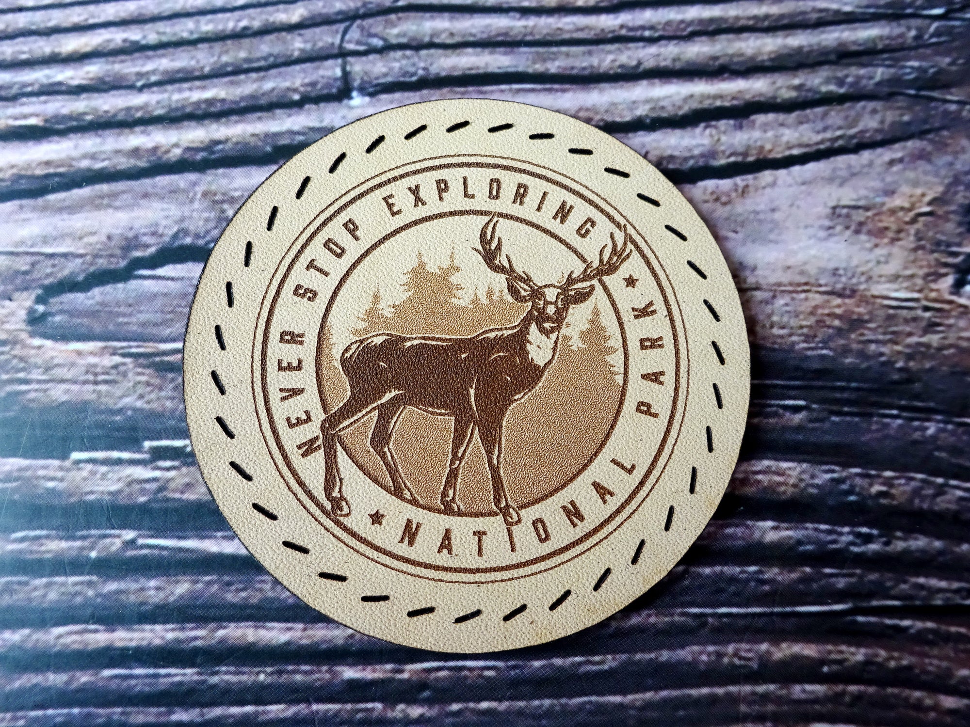 Leather Patch, National Park, Leather Accesories, Falcon Travelers, traveler's notebook, leren notitieboek, leer bewerken, leatherwork