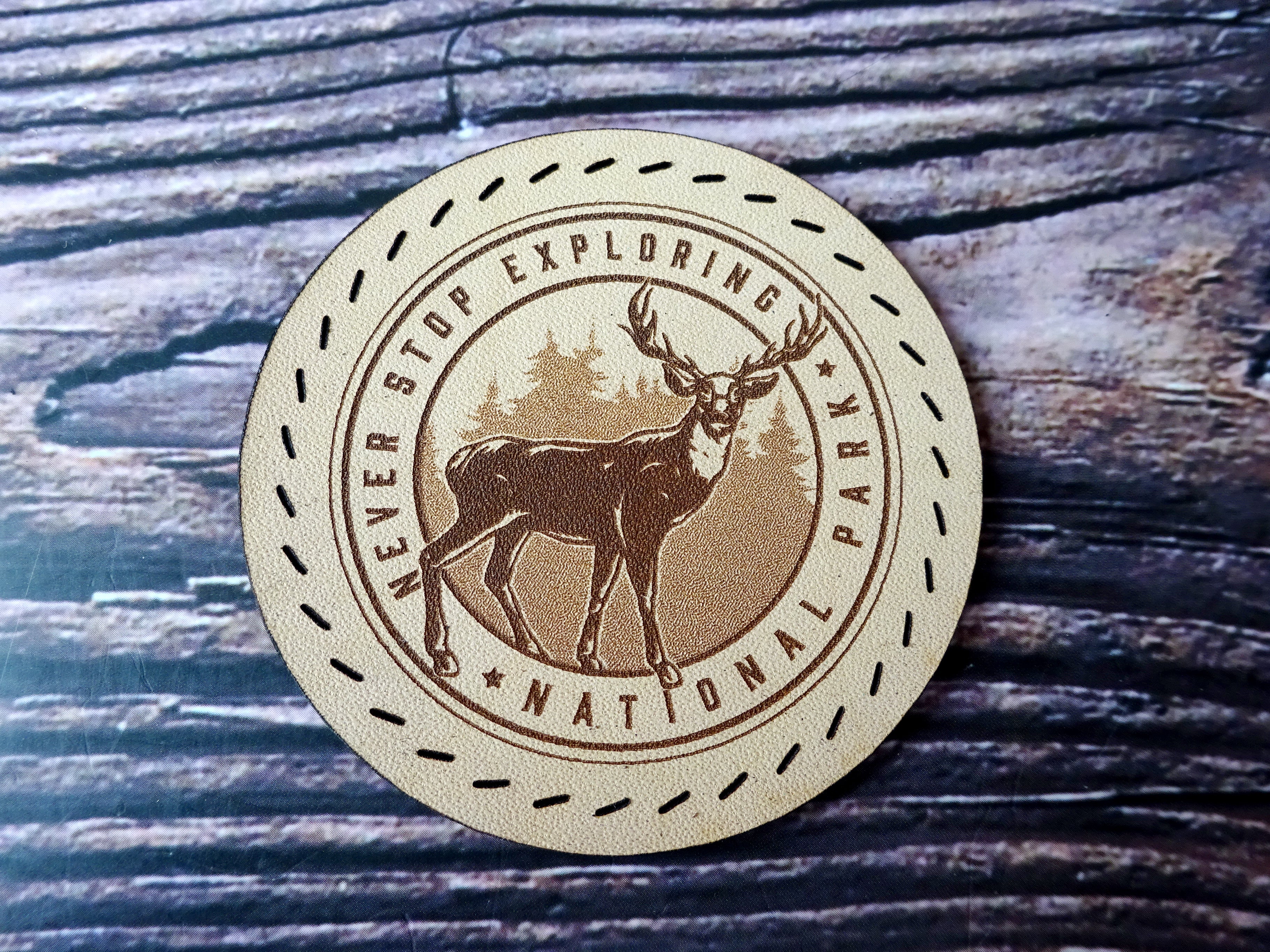 Leather Patch, National Park, Leather Accesories, Falcon Travelers, traveler's notebook, leren notitieboek, leer bewerken, leatherwork