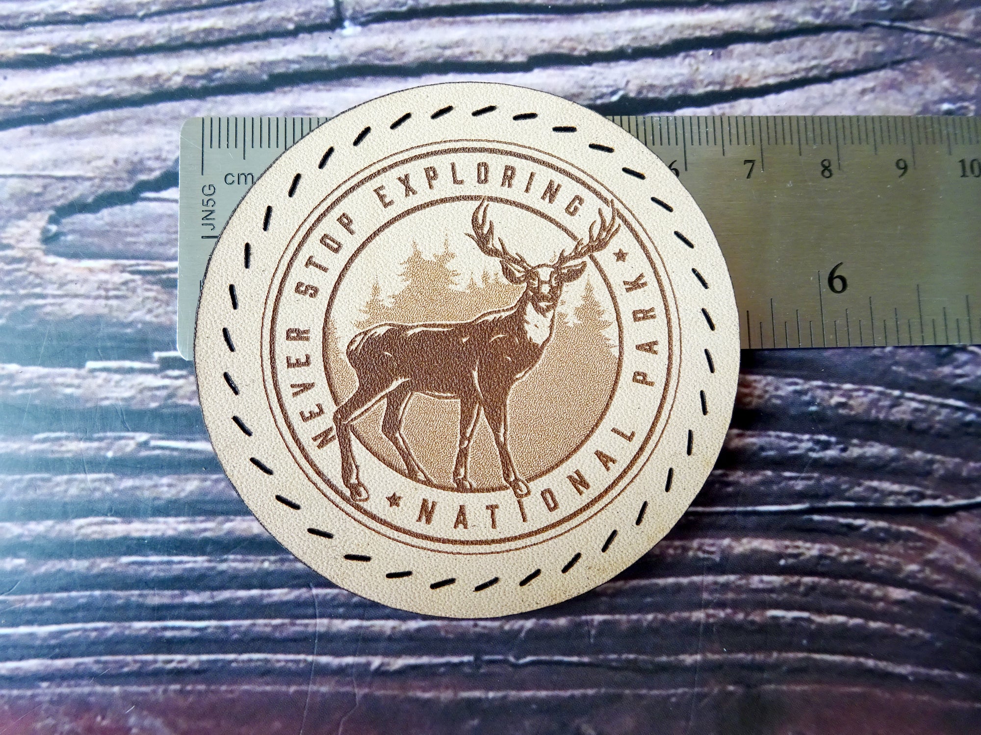 Leather Patch, National Park, Leather Accesories, Falcon Travelers, traveler's notebook, leren notitieboek, leer bewerken, leatherwork