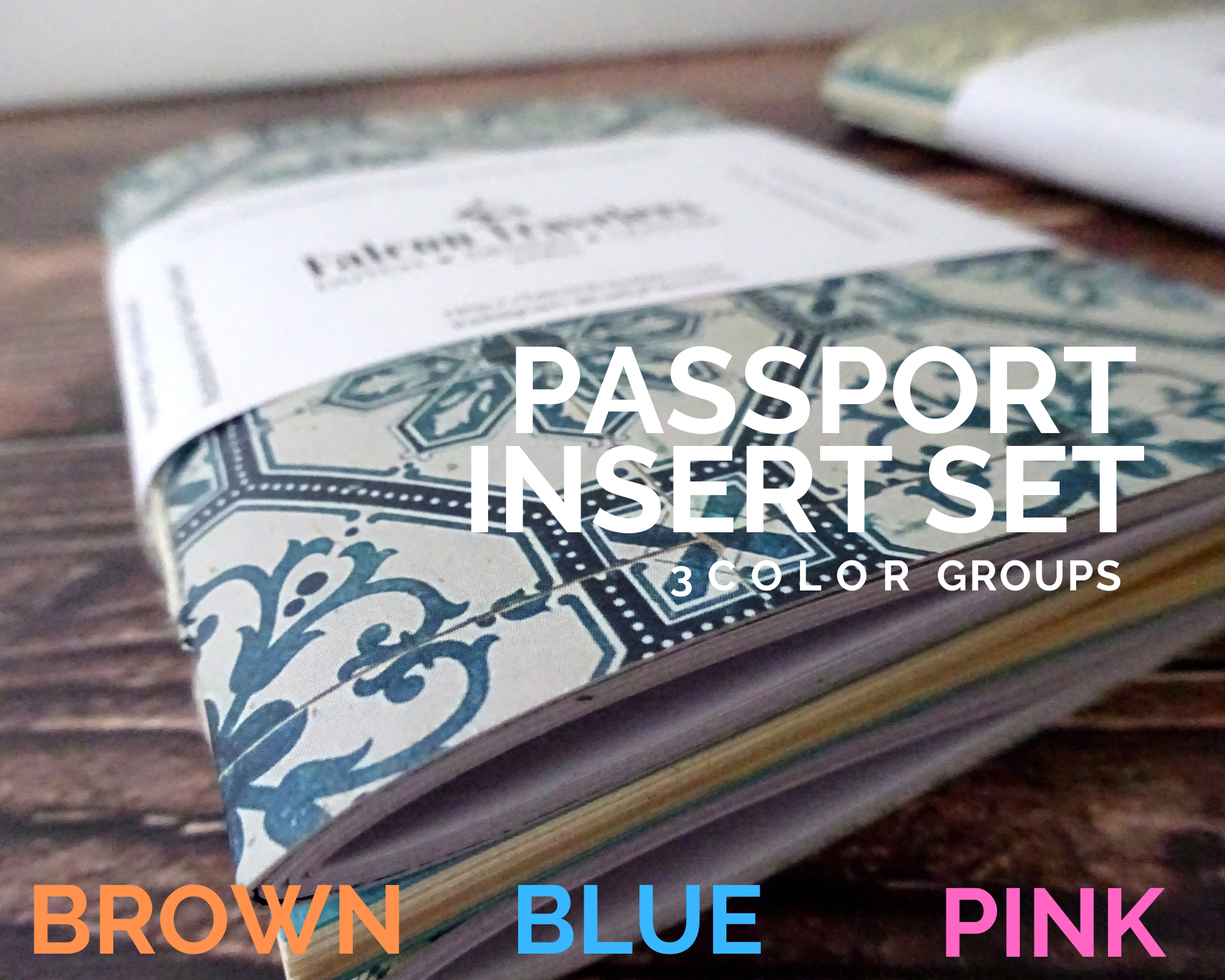 Passport Set, 3 pack, Notebook insert, Falcon Travelers, traveler's notebook, leren notitieboek, leer bewerken, leatherwork