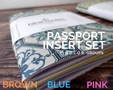Passport Set, 3 pack, Notebook insert, Falcon Travelers, traveler's notebook, leren notitieboek, leer bewerken, leatherwork