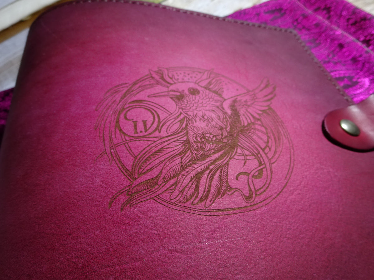 Engraved Logo Add-On, Falcon Travelers, Traveler's Notebook Add-on, Lady Falcon, Travelers, Notebook, Traveler's, Journaling, Planner, writing, leather, cover