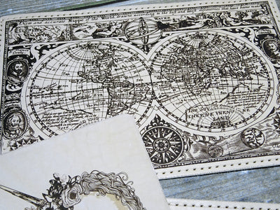 Engraved Antique World Map Add-On - Falcon Travelers