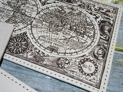 Engraved Antique World Map Add-On - Falcon Travelers