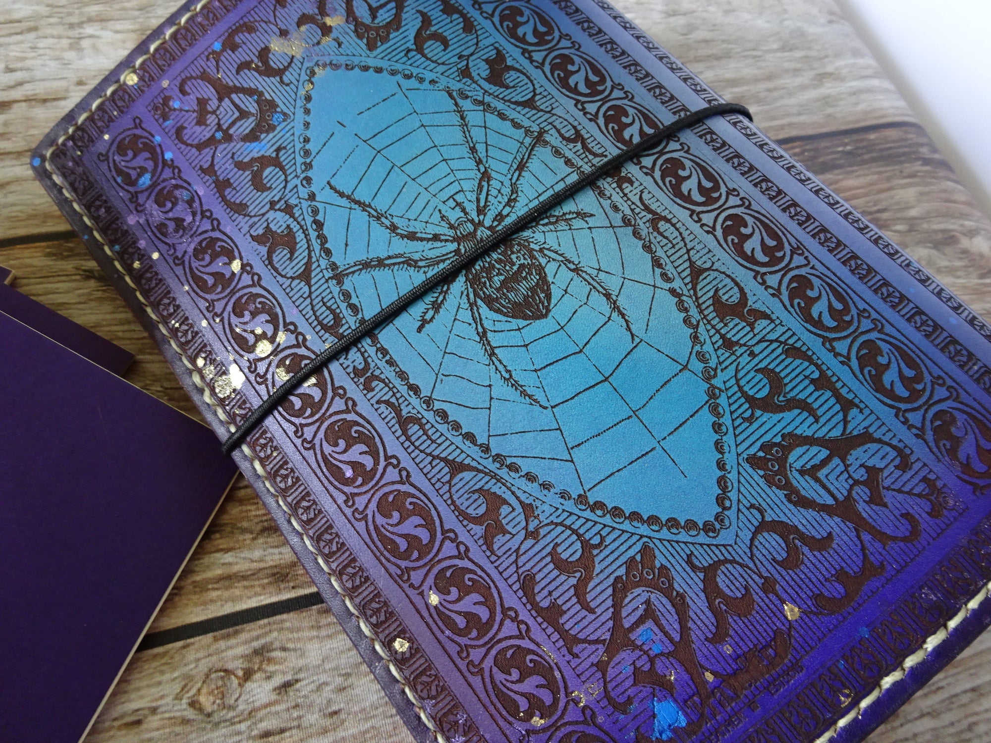 Engraved Grimoire Add-On, Falcon Travelers, Traveler's Notebook Add-on, Lady Falcon, Travelers, Notebook, Traveler's, Journaling, Planner, writing, leather, cover