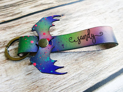 Leather Key-Fob, Dragon Wings, Falcon Travelers, Leather Accesories, Lady Falcon, Travelers, Notebook, Traveler's, Journaling, Planner, writing, leather, cover