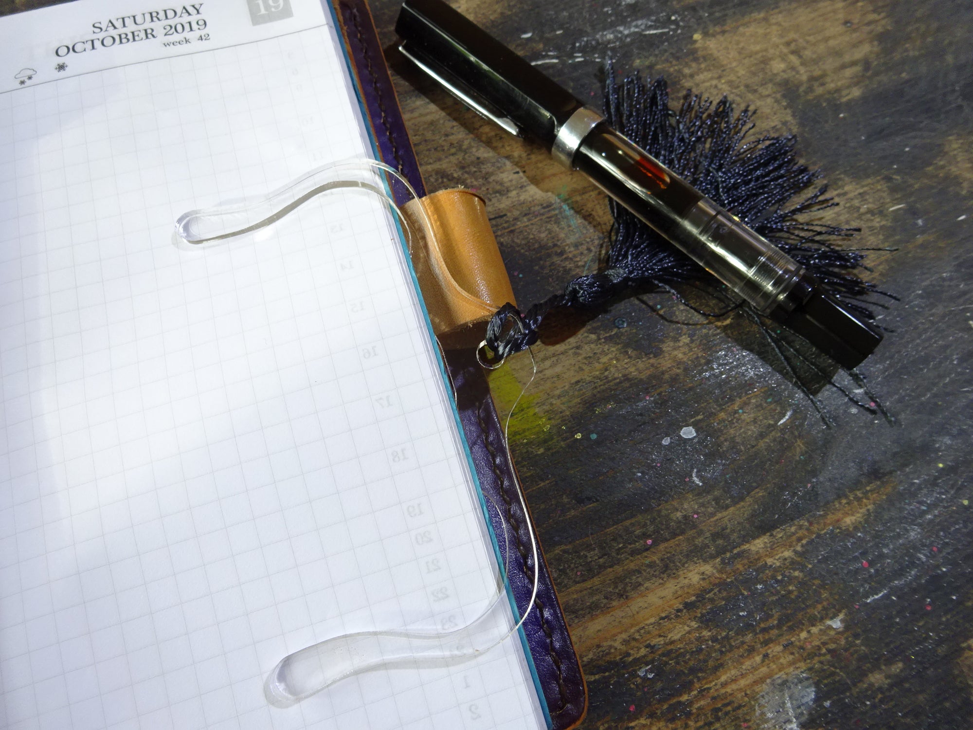 Acrylic Page Holder, Falcon Travelers, Leather Accesories, Lady Falcon, Travelers, Notebook, Traveler's, Journaling, Planner, writing, leather, cover