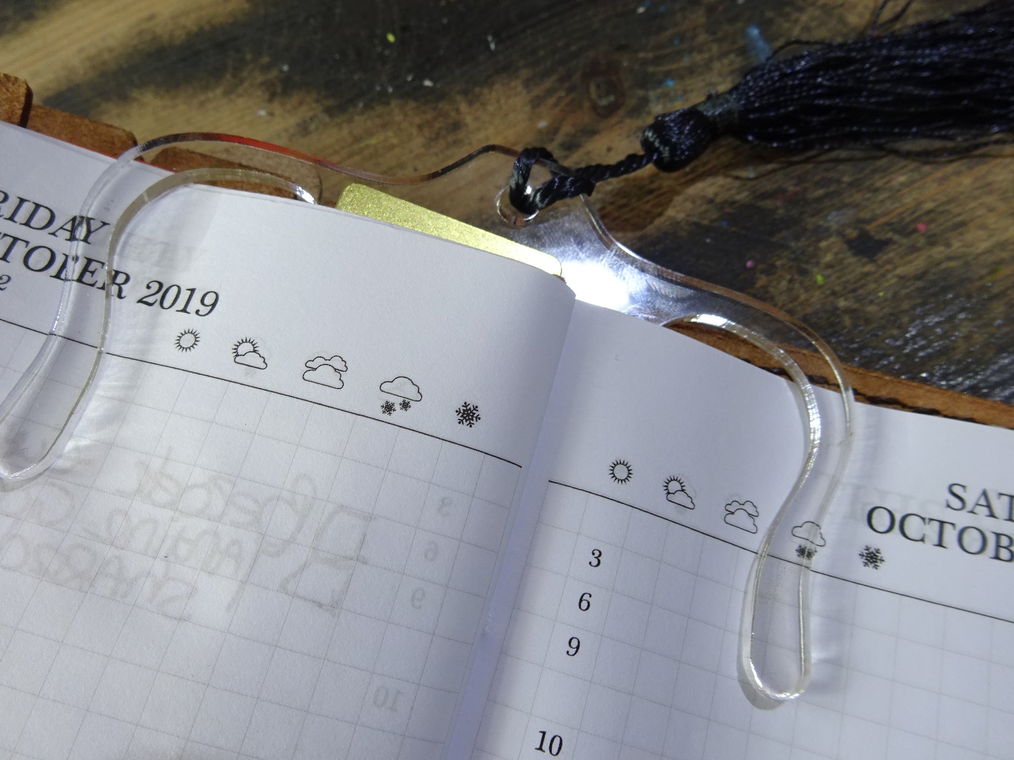 Acrylic Page Holder, Falcon Travelers, Leather Accesories, Lady Falcon, Travelers, Notebook, Traveler's, Journaling, Planner, writing, leather, cover