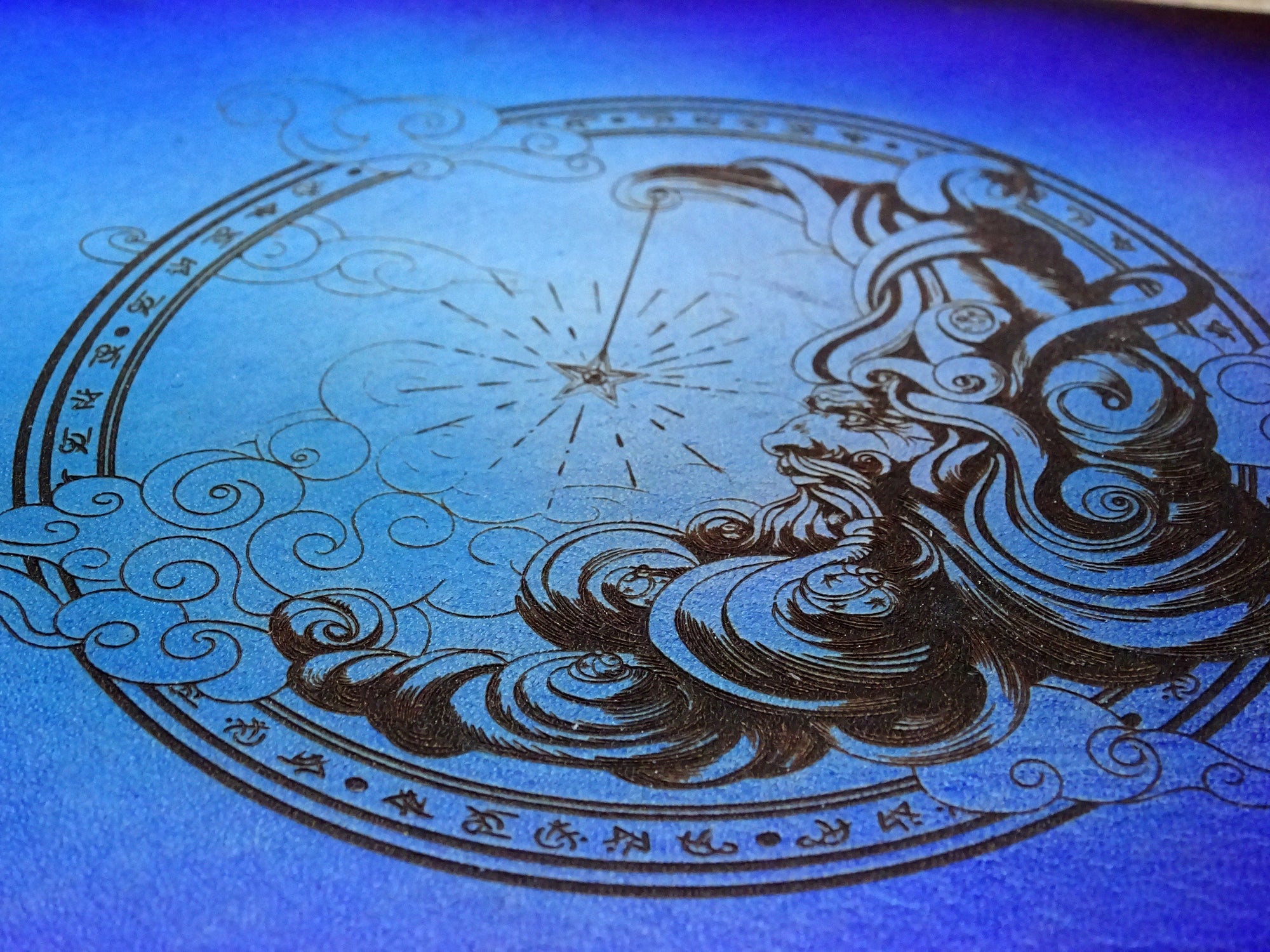 Engraved Man In The Moon  Add-On, Falcon Travelers, Traveler's Notebook Add-on, Lady Falcon, Travelers, Notebook, Traveler's, Journaling, Planner, writing, leather, cover