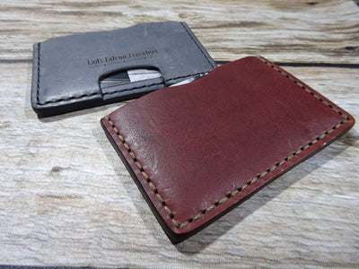 Leather Card holder, Minimalist Design, Falcon Travelers, Leather Accesories, Lady Falcon, Travelers, Notebook, Traveler's, Journaling, Planner, writing, leather, cover