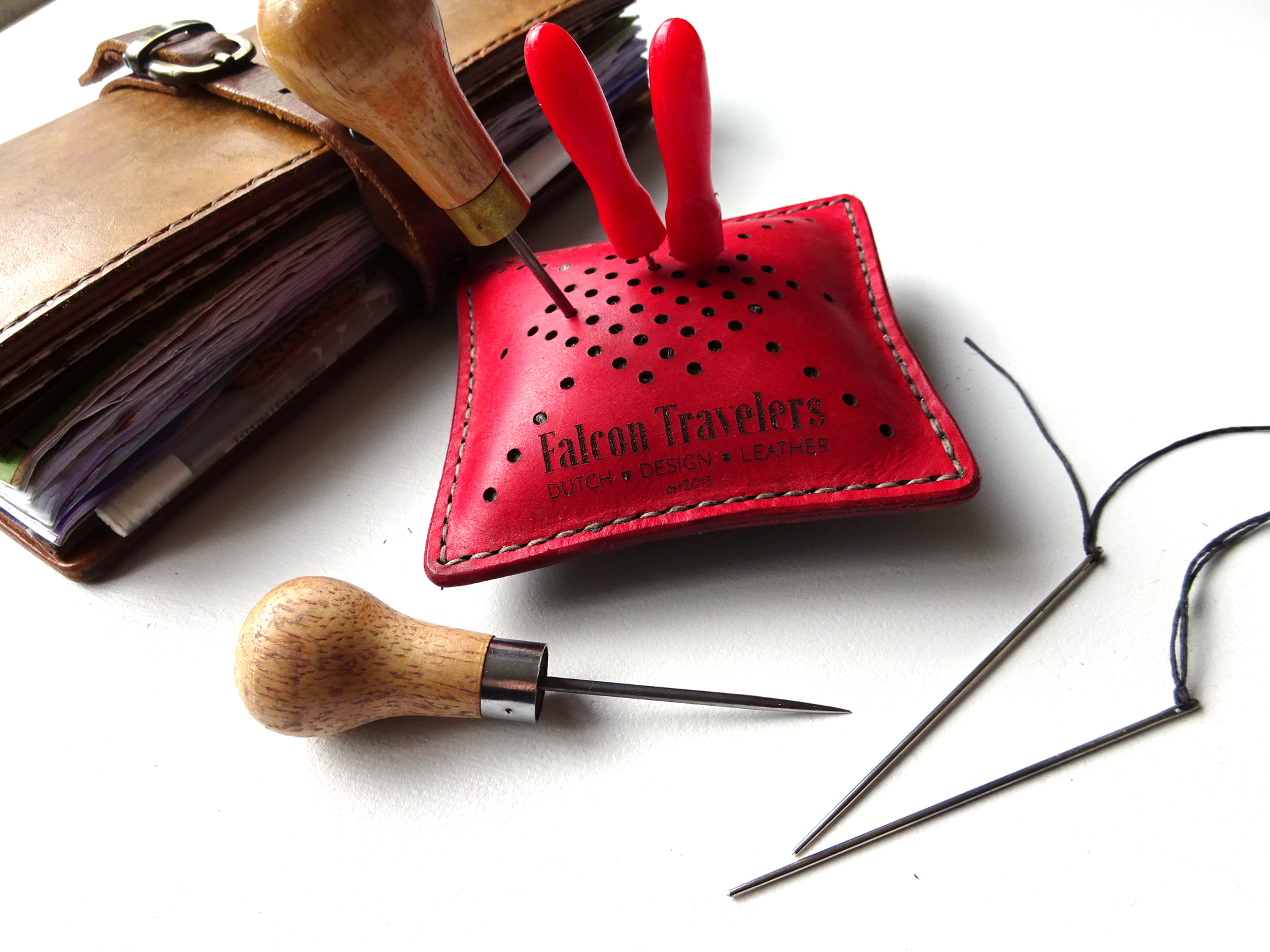 Leather Pin Cushion, Falcon Travelers, Leather Accesories, Lady Falcon, Travelers, Notebook, Traveler's, Journaling, Planner, writing, leather, cover