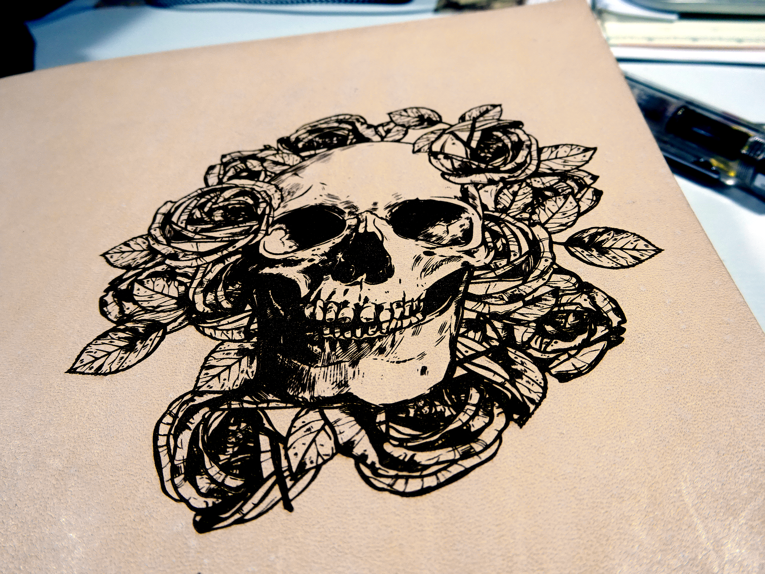 Engraved Roses Are Red Add-On, Falcon Travelers, Traveler's Notebook Add-on, Lady Falcon, Travelers, Notebook, Traveler's, Journaling, Planner, writing, leather, cover