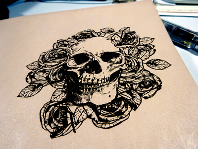 Engraved Roses Are Red Add-On, Falcon Travelers, Traveler's Notebook Add-on, Lady Falcon, Travelers, Notebook, Traveler's, Journaling, Planner, writing, leather, cover