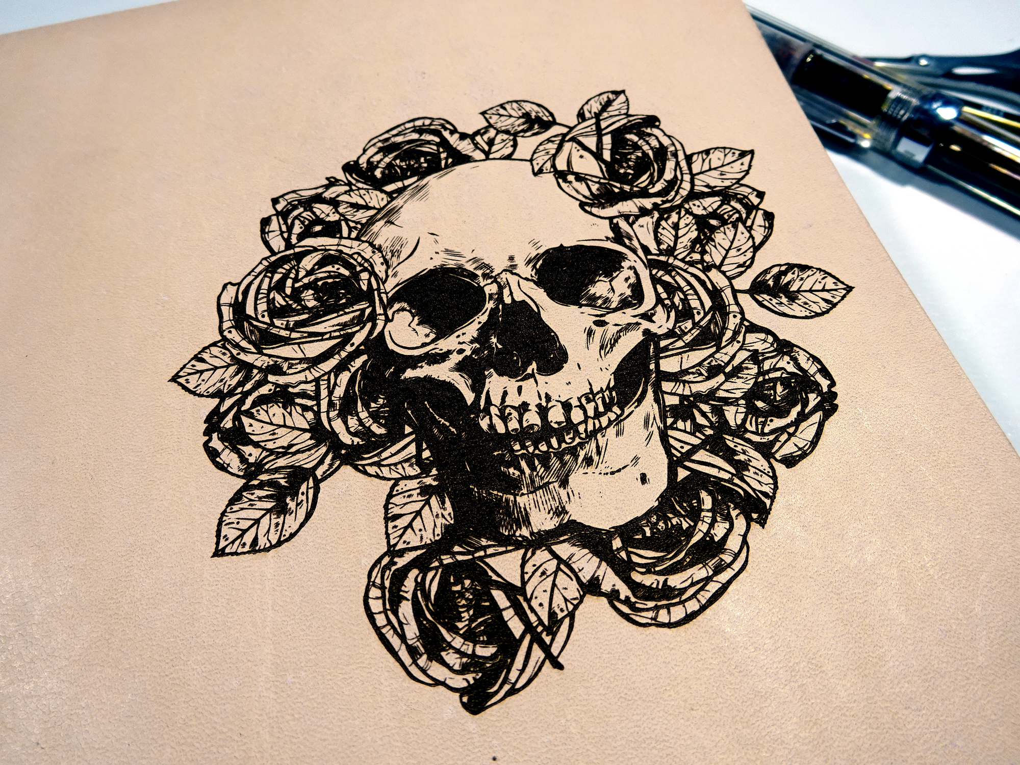 Engraved Roses Are Red Add-On, Falcon Travelers, Traveler's Notebook Add-on, Lady Falcon, Travelers, Notebook, Traveler's, Journaling, Planner, writing, leather, cover