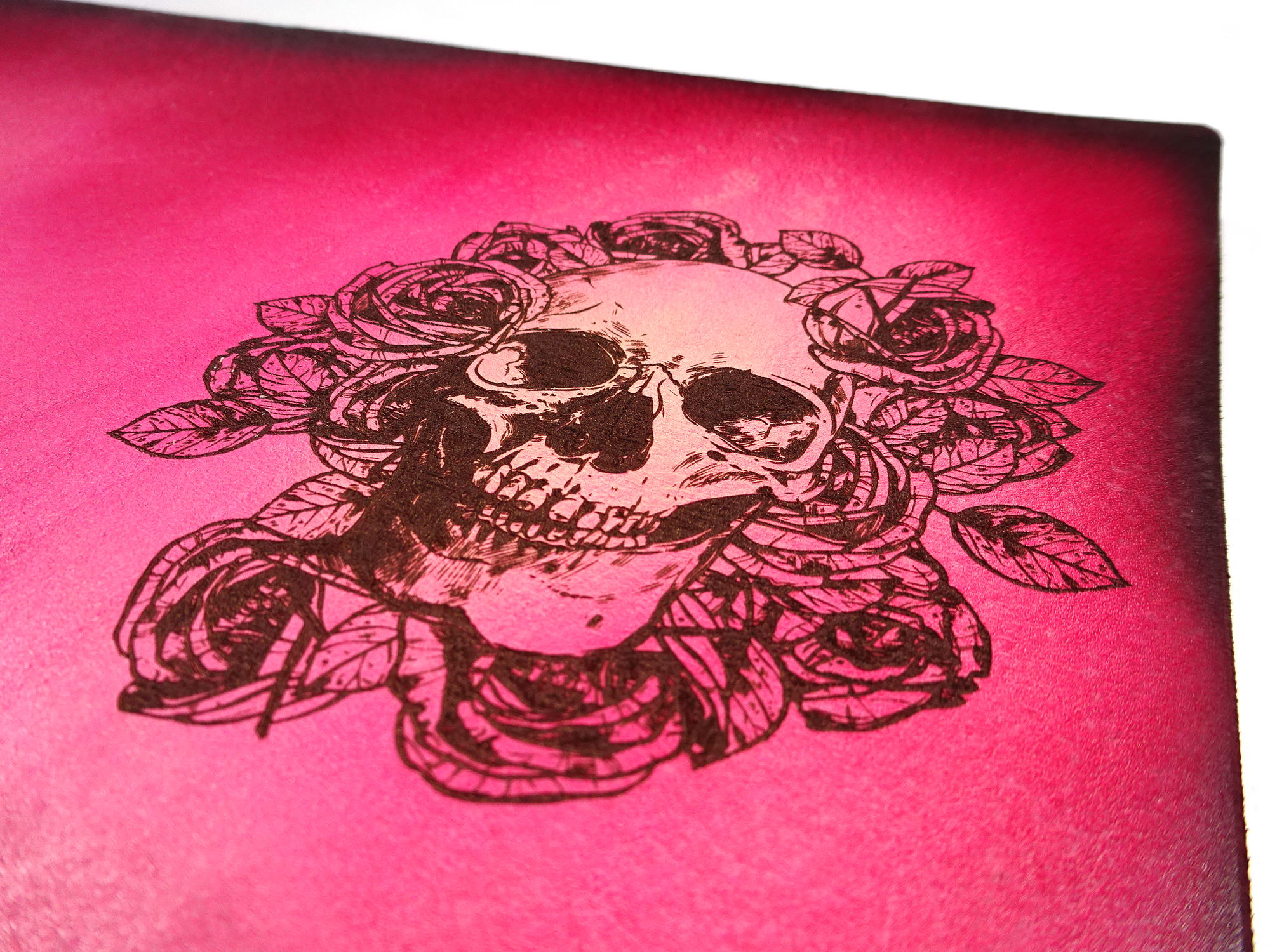 Engraved Roses Are Red Add-On, Falcon Travelers, Traveler's Notebook Add-on, Lady Falcon, Travelers, Notebook, Traveler's, Journaling, Planner, writing, leather, cover