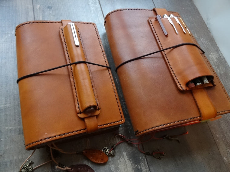 Flying Spirit Brown Leather Extra Small Pencil Case