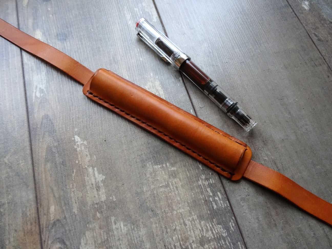 Pen Sleeve with strap, Single Pen - Falcon Travelers