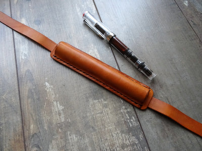 Pen Sleeve with strap, Single Pen - Falcon Travelers