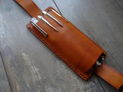 Pen Sleeve with strap, Four Pens - Falcon Travelers