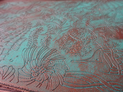 Engraved Under the sea  Add-On, Patina edition, Falcon Travelers, Traveler's Notebook Add-on, Lady Falcon, Travelers, Notebook, Traveler's, Journaling, Planner, writing, leather, cover