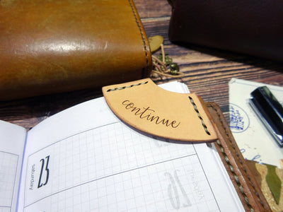 Leather Corner Bookmark - Falcon Travelers