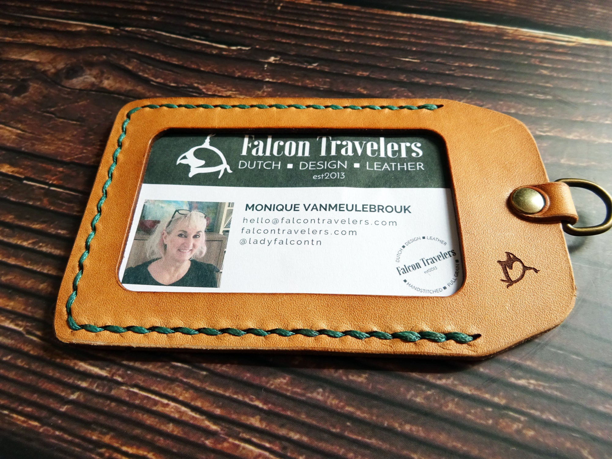 Leather ID card / Badge Holder