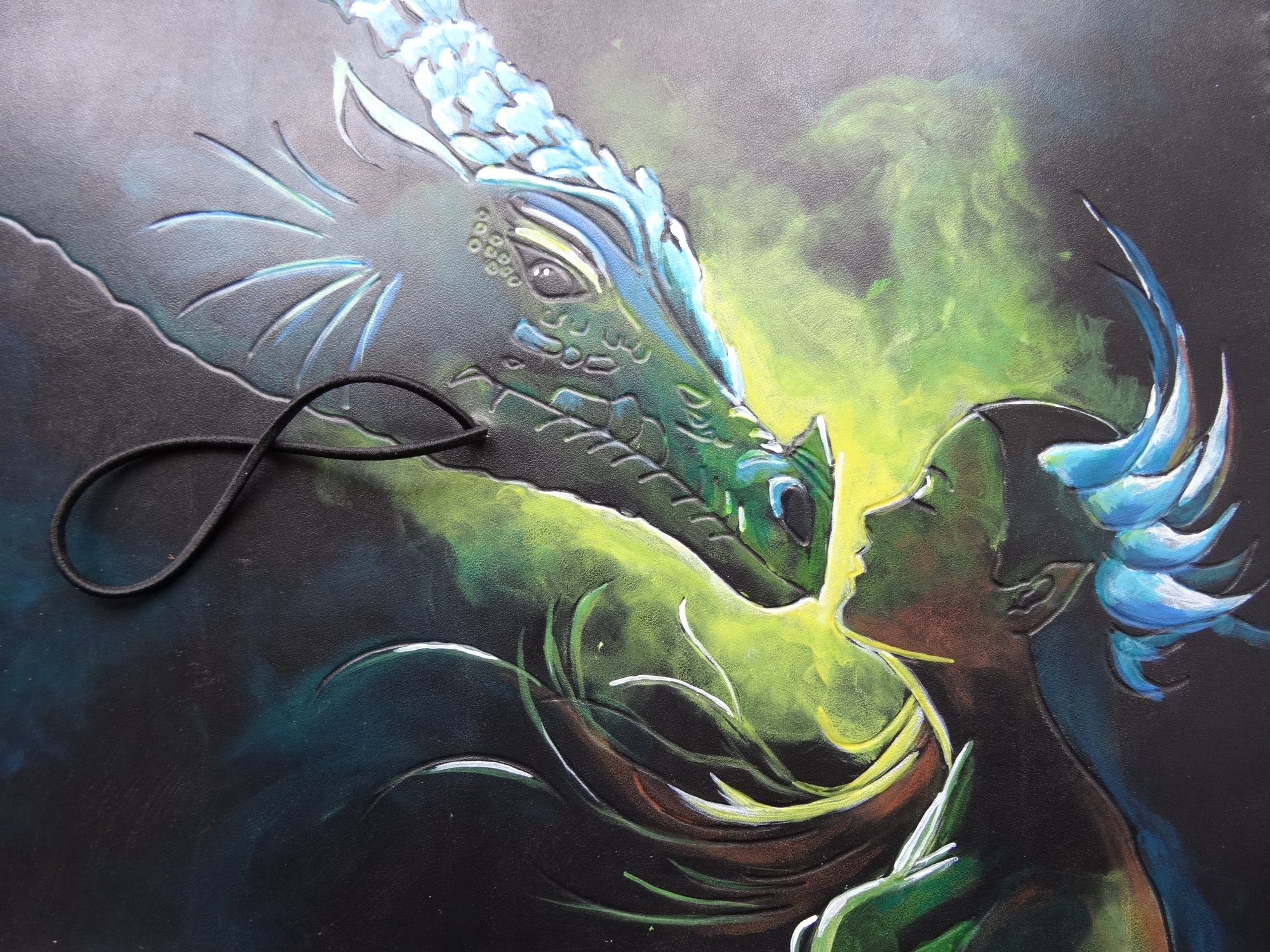 Custom Painted Design Add-On, Traveler's Notebook Add-on, Falcon Travelers, traveler's notebook, leren notitieboek, leer bewerken, leatherwork