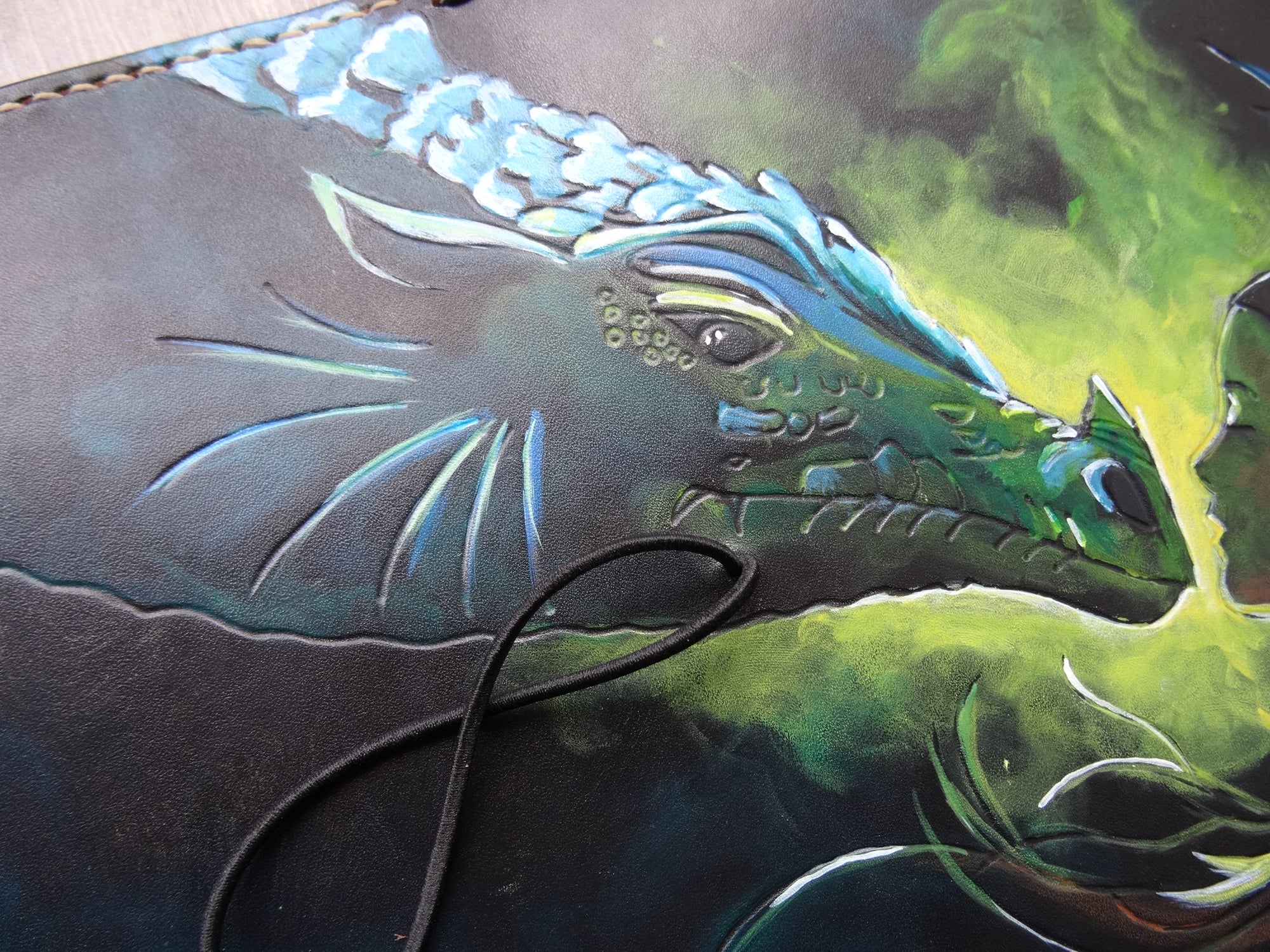 Custom Painted Design Add-On, Traveler's Notebook Add-on, Falcon Travelers, traveler's notebook, leren notitieboek, leer bewerken, leatherwork