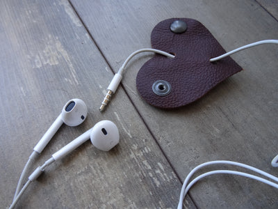 Leather Cable holder - Ear-Phone holder - Falcon Travelers