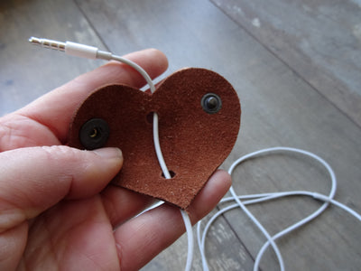 Leather Cable holder - Ear-Phone holder - Falcon Travelers