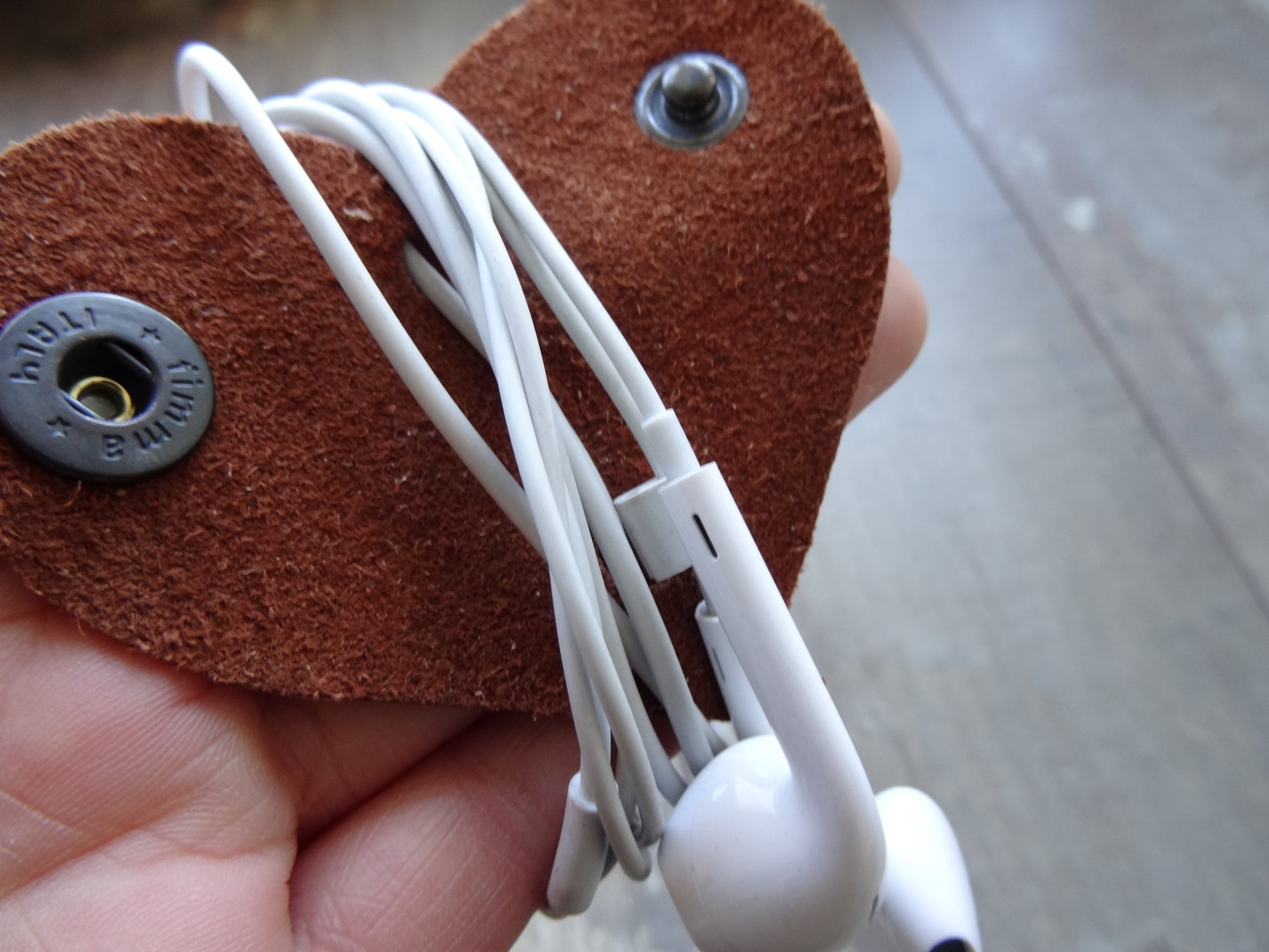 Leather Cable holder - Ear-Phone holder - Falcon Travelers