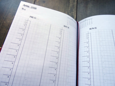 Week On Four Pages Diary, Cardstock - Falcon Travelers