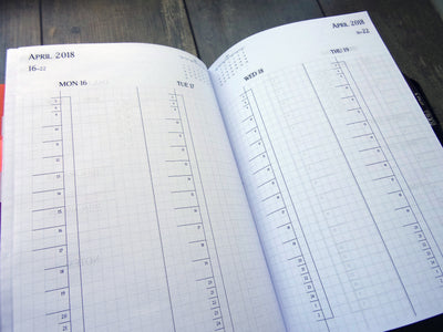 Week On Four Pages Diary, Cardstock - Falcon Travelers