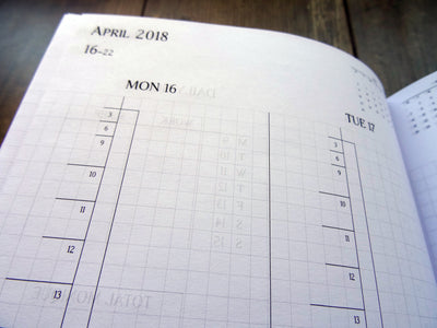 Week On Four Pages Diary, Cardstock - Falcon Travelers