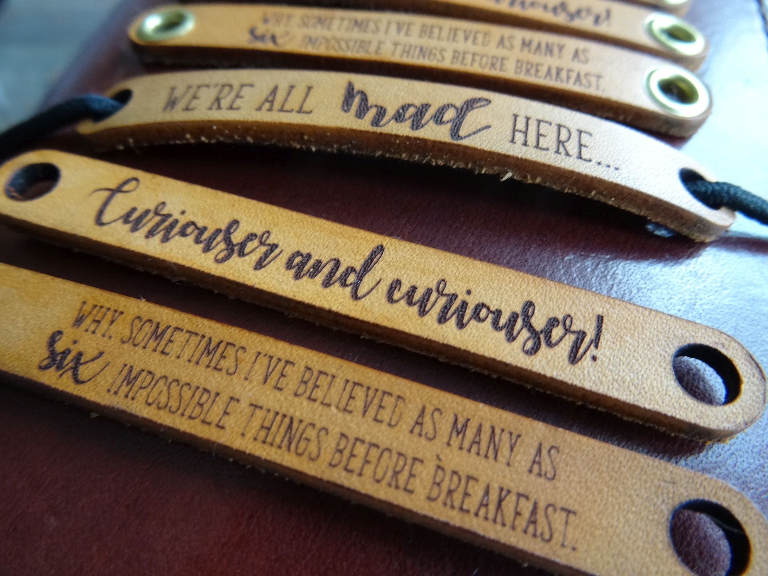 Leather Quote Charm - Falcon Travelers