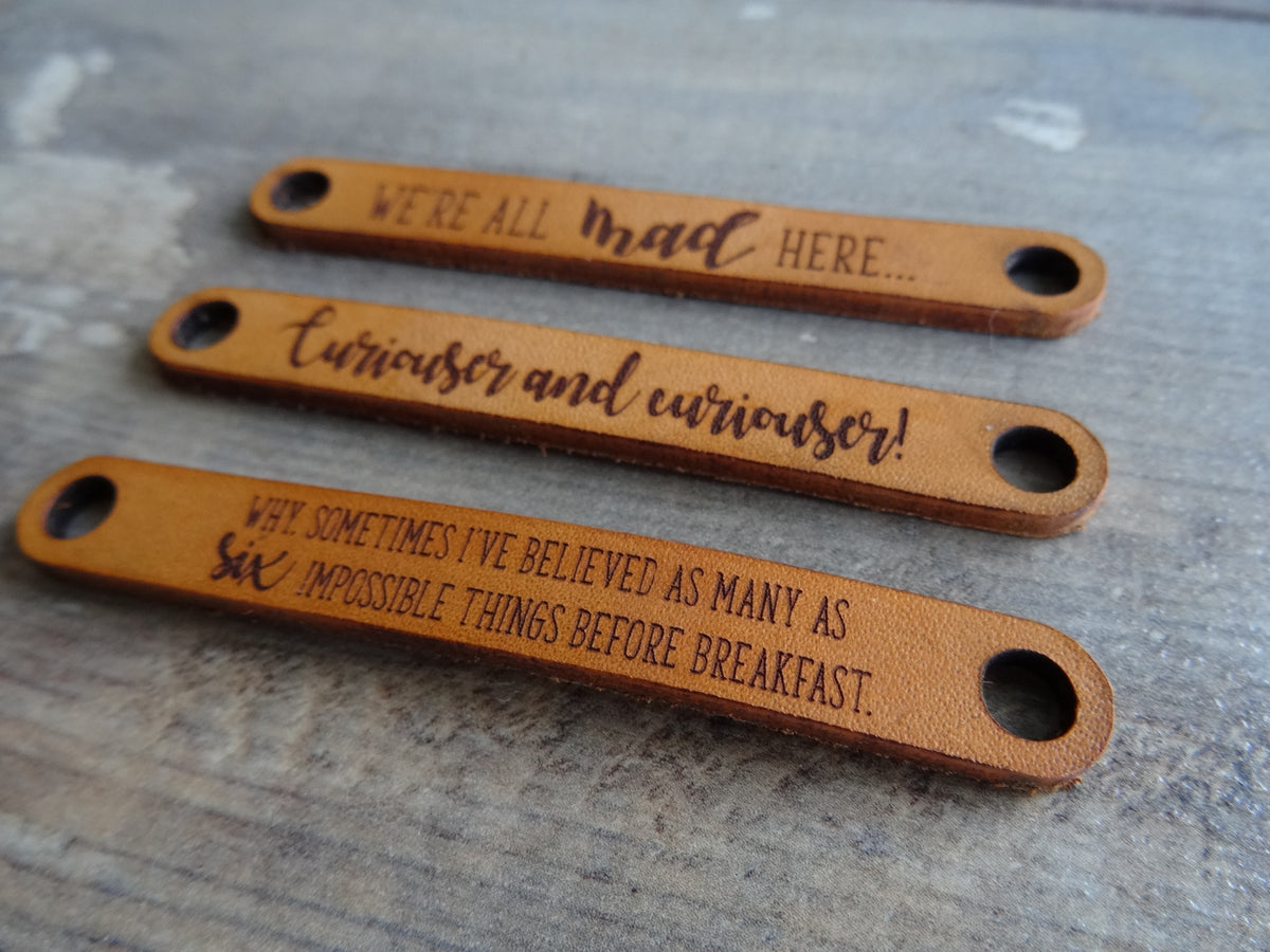 Leather Quote Charm - Falcon Travelers