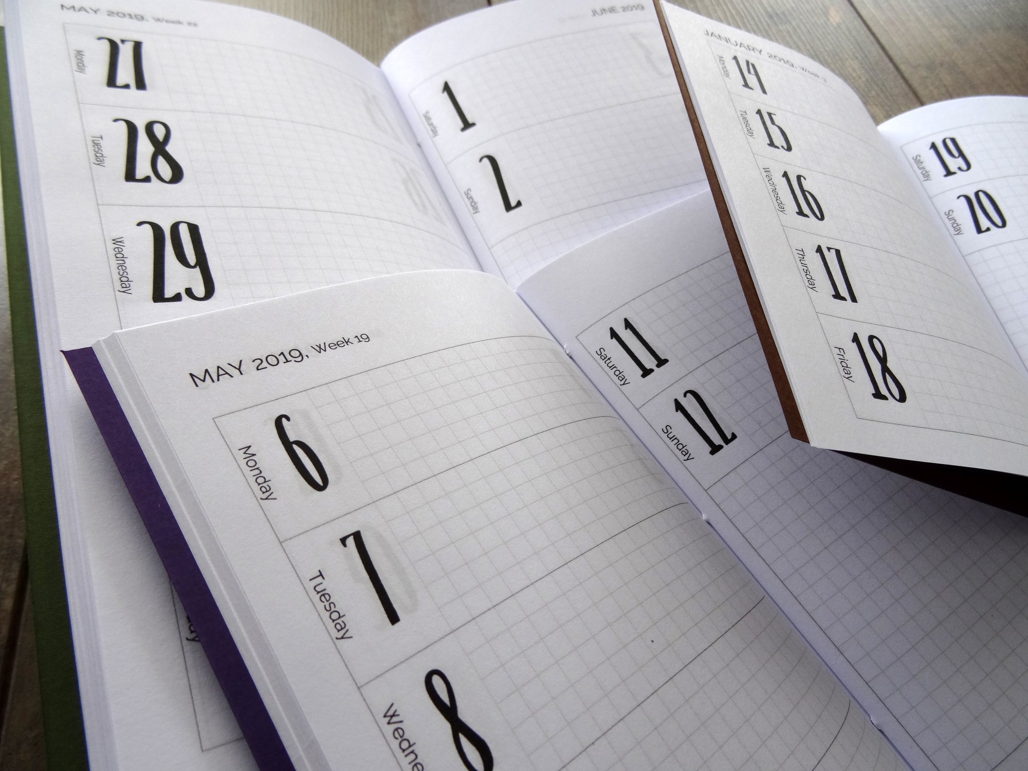 Monthly & Weekly Diary, Bold, Cardstock - Falcon Travelers