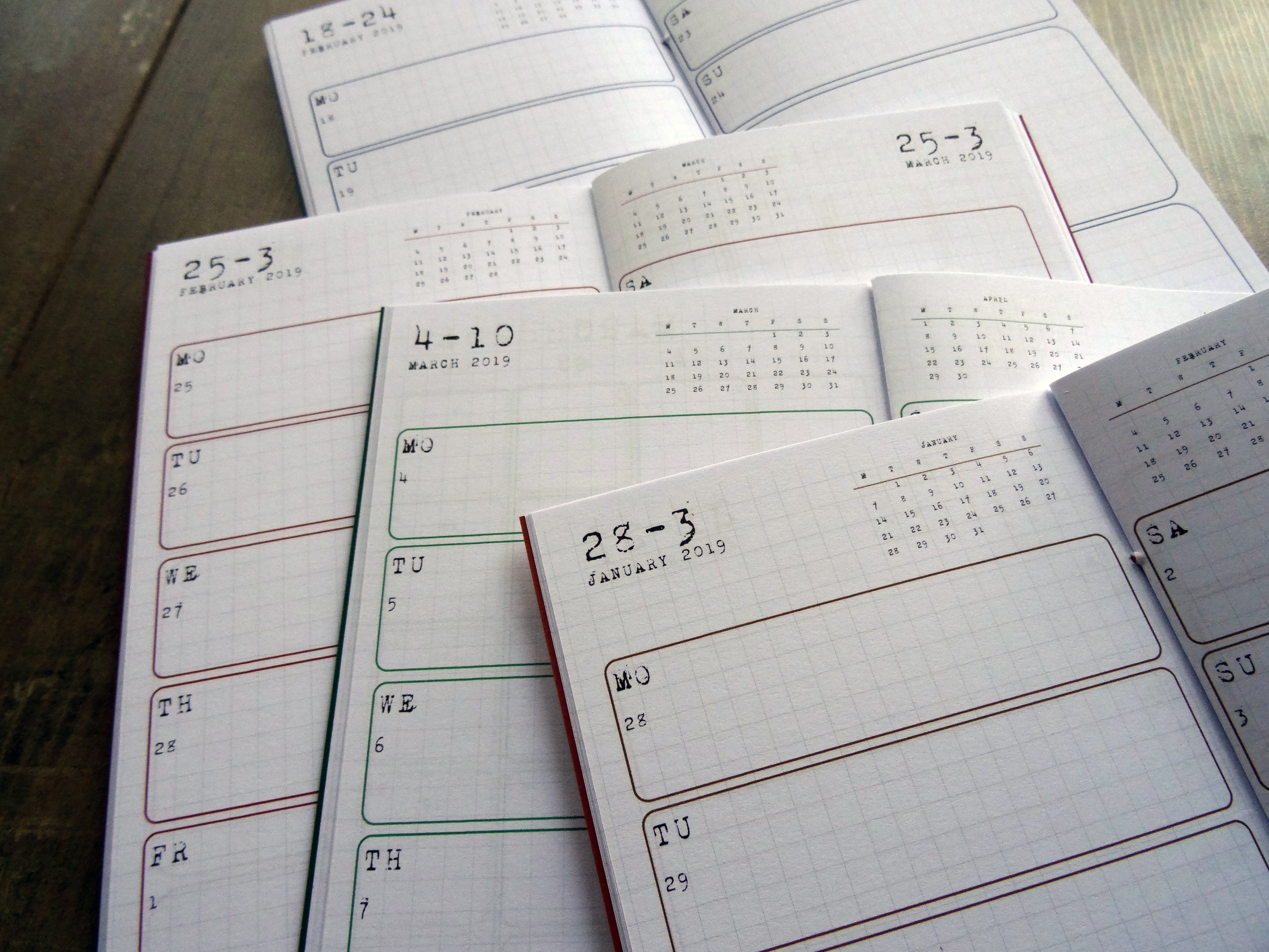 Weekly Diary, Vintage, Design, Falcon Travelers, Notebook insert, Lady Falcon, Travelers, Notebook, Traveler's, Journaling, Planner, writing, leather, cover