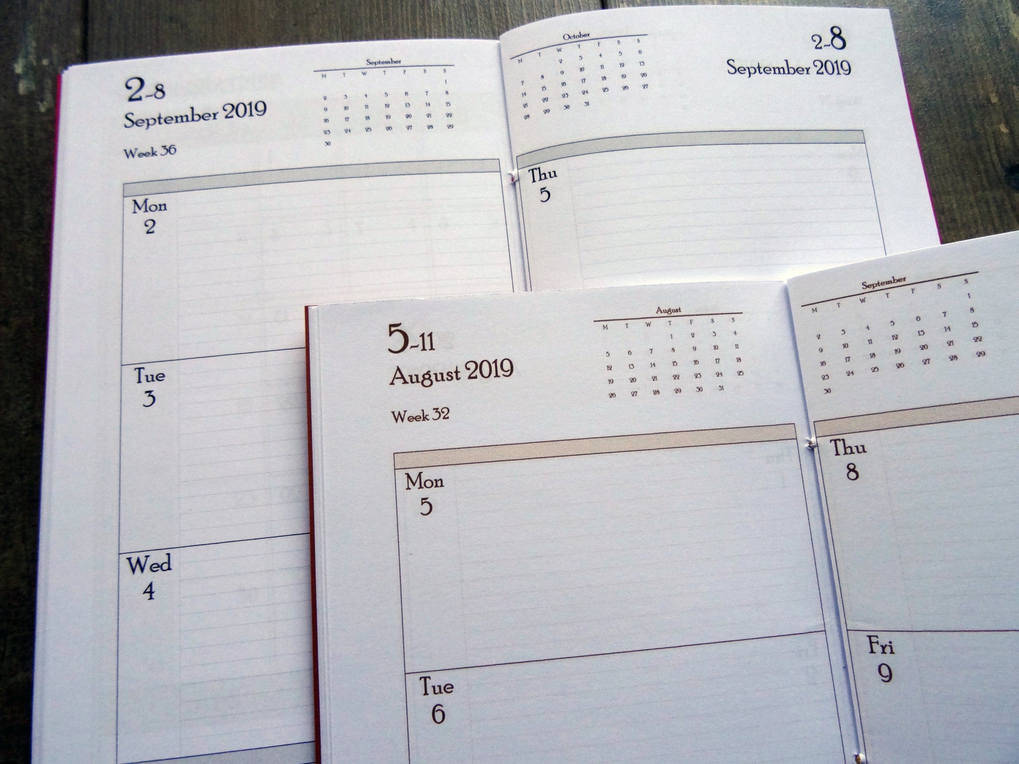 Monthly & Weekly Diary, Classic, Cardstock, Falcon Travelers, Notebook insert, Lady Falcon, Travelers, Notebook, Traveler's, Journaling, Planner, writing, leather, cover