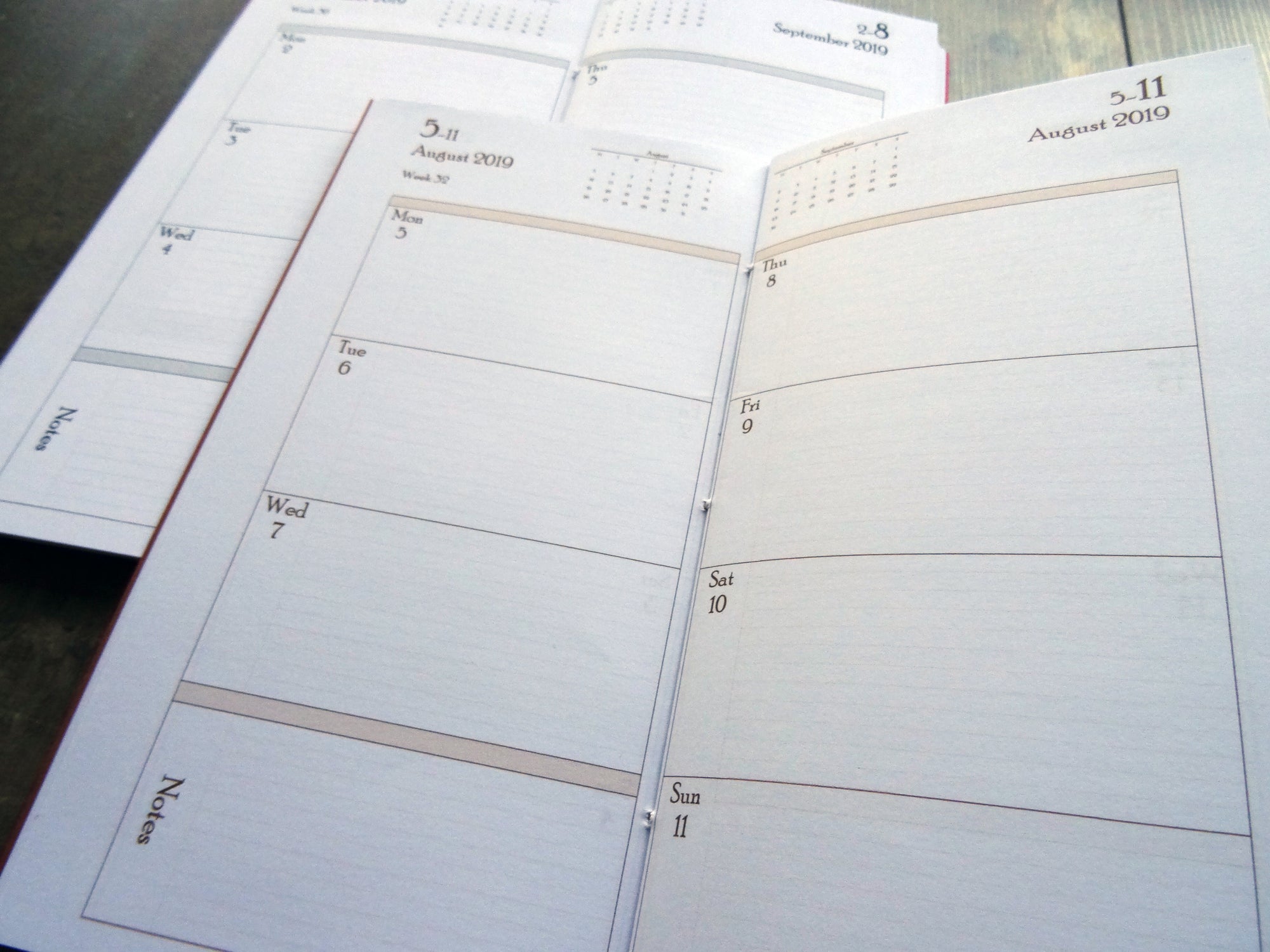 Weekly Diary, Classic, Cardstock, Falcon Travelers, Notebook insert, Lady Falcon, Travelers, Notebook, Traveler's, Journaling, Planner, writing, leather, cover