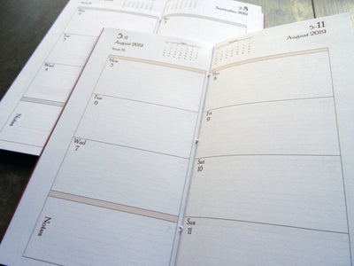 Weekly Diary, Classic, Cardstock, Falcon Travelers, Notebook insert, Lady Falcon, Travelers, Notebook, Traveler's, Journaling, Planner, writing, leather, cover