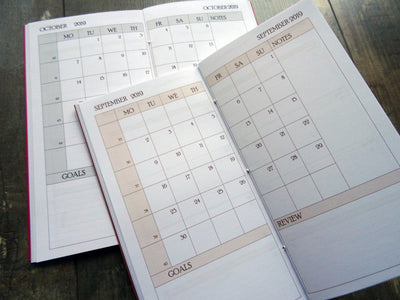 Monthly & Weekly Diary, Classic, Design, Falcon Travelers, Notebook insert, Lady Falcon, Travelers, Notebook, Traveler's, Journaling, Planner, writing, leather, cover