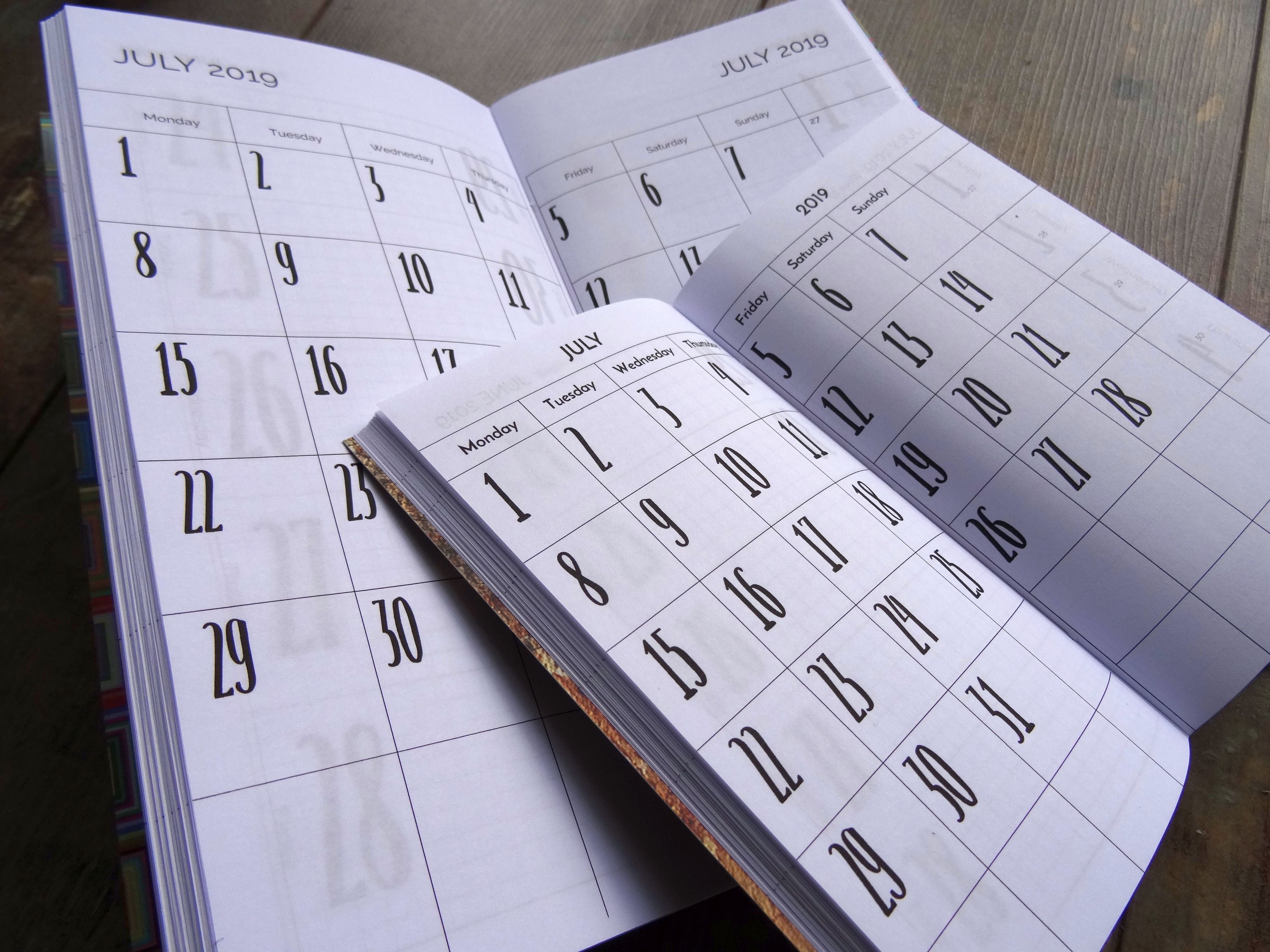 Monthly Diary, Bold, Cardstock - Falcon Travelers